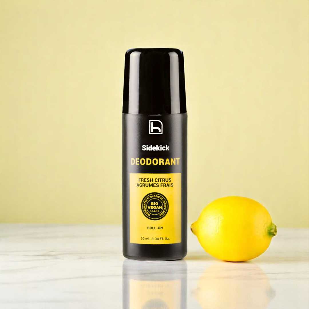 Desodorante para hombre sin aluminio y sin alcohol. Fórmula natural antibacteriana. Ecológico y vegano.