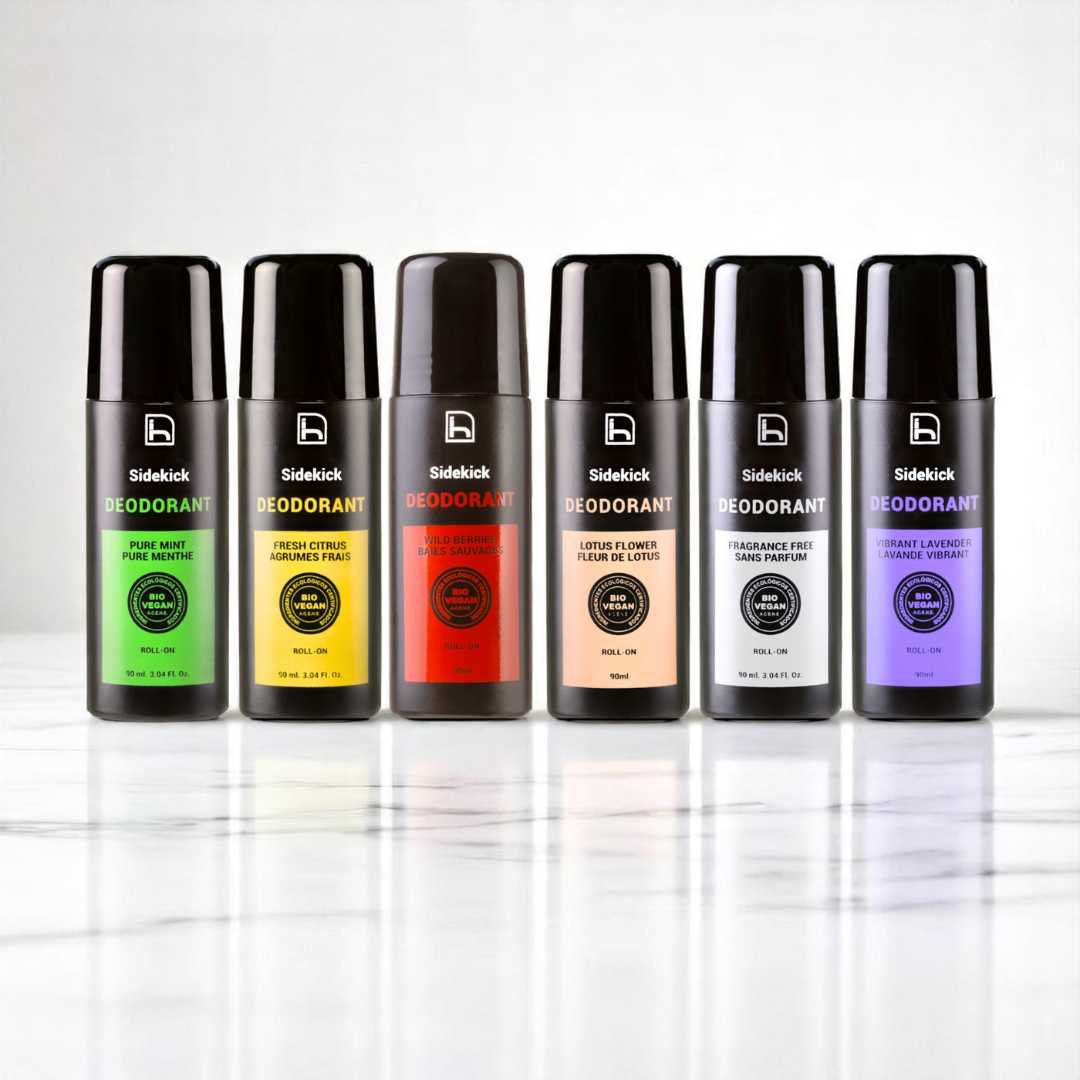 Desodorantes naturales para hombre. Potente fórmula antibacteriana. Sin aluminio y sin alcohol. Roll-on ecológico y vegano.