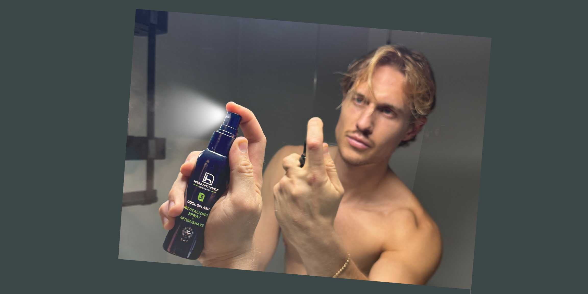 Spray revitalizante facial para hombre