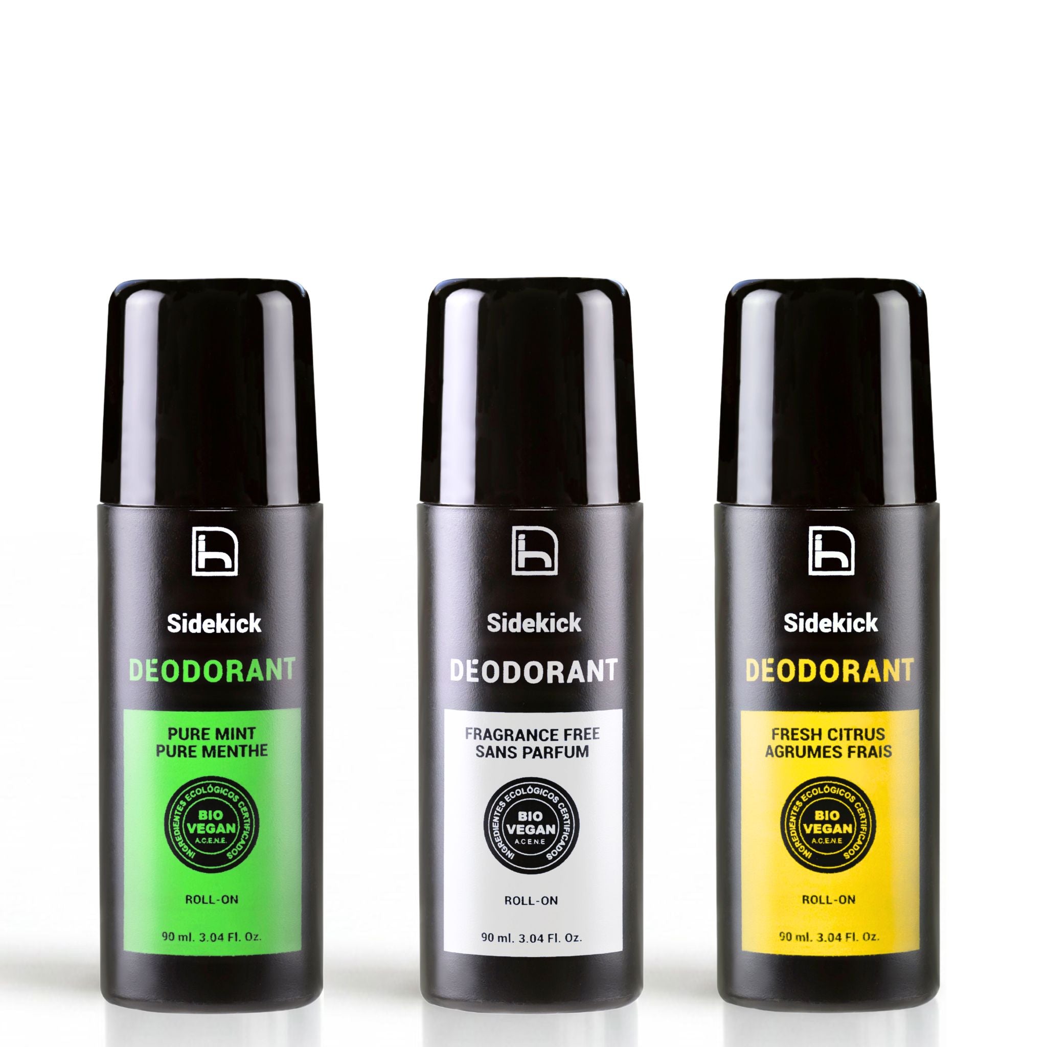 Desodorantes para hombre con fórmula natural, sin aluminio y sin alcohol. Potentes antibacterianos con gran eficacia. Sin parabenos.