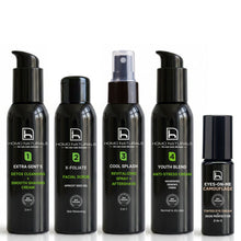 Kit cuidado facial hombre con crema antiarrugas piel grasa y contorno de ojos para quitar ojeras.