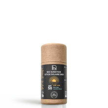Bio Sunstick SPF50 de Homo Naturals, protector solar biodegradable en stick para rostro y labios con alta protección UVA y UVB.