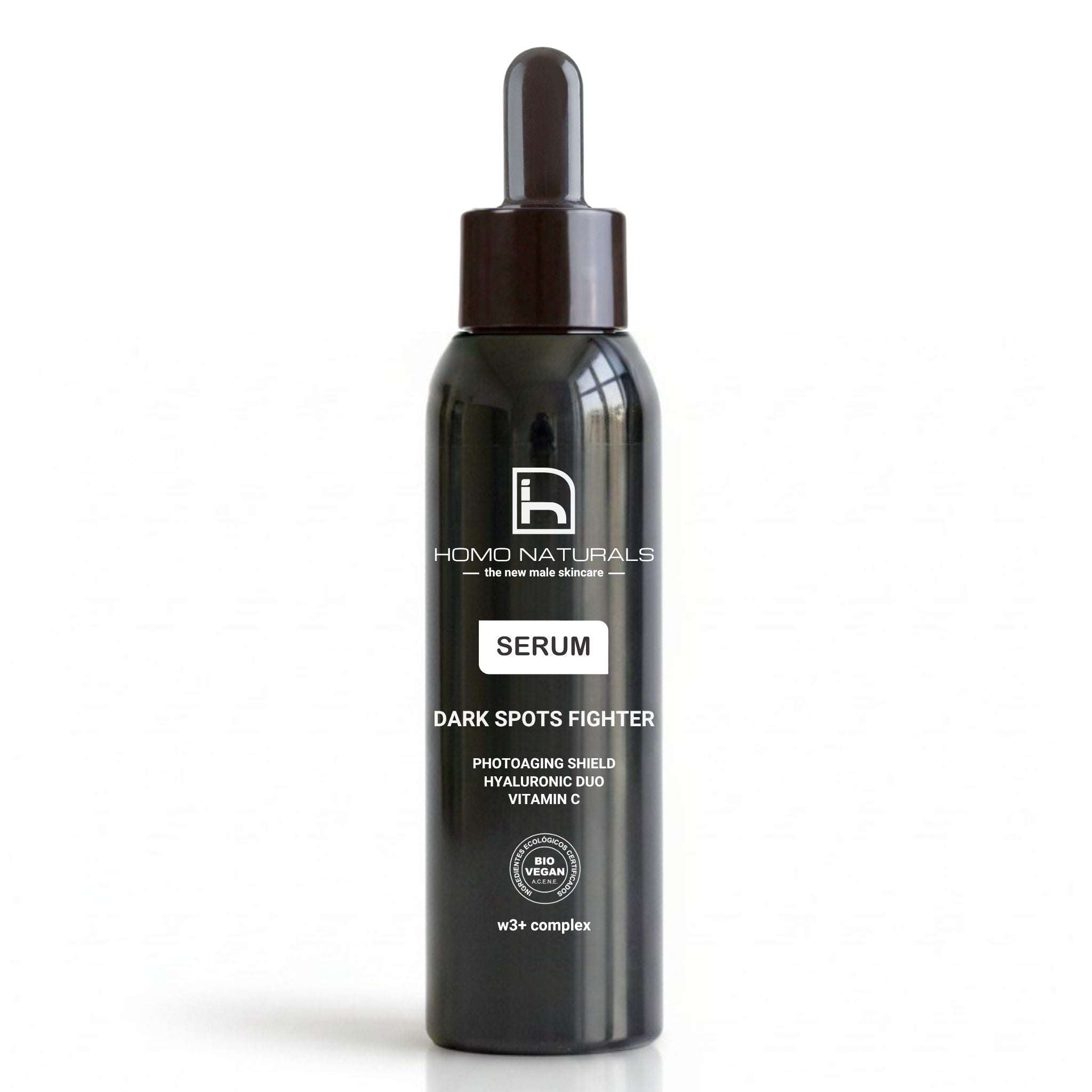 Dark Spots Fighter de Homo Naturals, sérum antiedad y antimanchas para hombre con vitamina C y ácido hialurónico para ayudar a mejorar la luminosidad y la uniformidad de la piel.